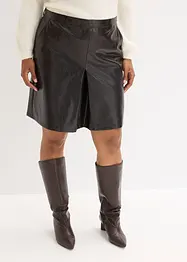 Faltenrock aus Lacklederimitat, bonprix