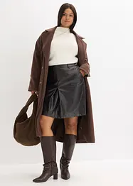 Faltenrock aus Lacklederimitat, bonprix