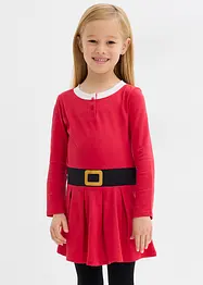 Weihnachtliches Jerseykleid aus reiner Baumwolle, bonprix