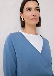 Wickelstrickjacke mit Merinowolle, bonprix