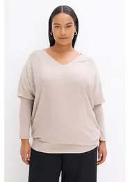 Pull en fine maille avec strass, bonprix