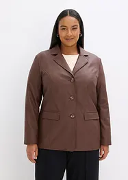 Lederimitat-Longblazer, bonprix