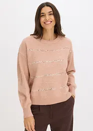 Boxy-Pullover mit Pailletten, bonprix