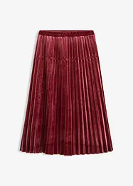 Jupe plissée en velours doux, bonprix