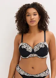 Lot de 2 soutiens-gorge balconnet avec dentelle bicolore, bonprix