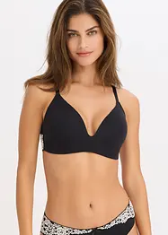 Soutien-gorge à coques sans armatures, coton et dentelle, bonprix