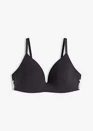 Soutien-gorge à coques sans armatures, coton et dentelle, bonprix