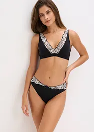 Bralette ohne Bügel mit  Bio-Baumwolle und Spitze, bonprix