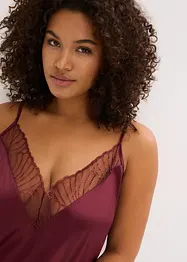 Nuisette en satin avec broderies, bonprix