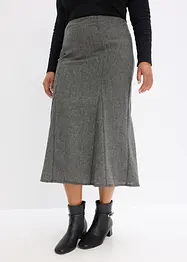 Jupe longue à godets, aspect tweed, bonprix