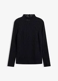 Rollkragenshirt aus Spitze, bonprix