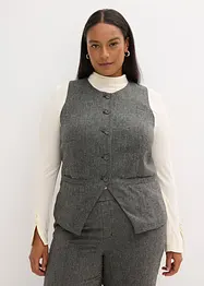 Gilet sans manches à motif Prince de Galles, bonprix