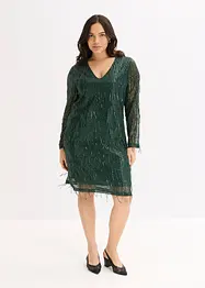 Robe à sequins et franges, bonprix