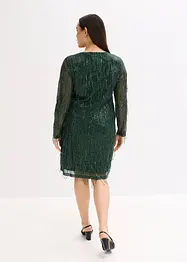 Robe à sequins et franges, bonprix