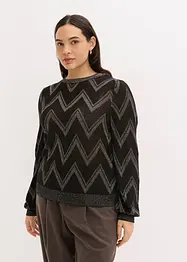 Pull en fine maille brillante, bonprix