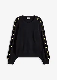 Pull avec perles métalliques, bonprix