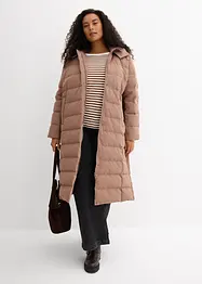 Doudoune longue et déperlante en duvet, bonprix