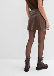 Kurzer Lederimitat-Rock mit Kellerfalten, bonprix