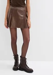 Kurzer Lederimitat-Rock mit Kellerfalten, bonprix