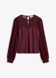 Langarmshirt mit Spitze, bonprix