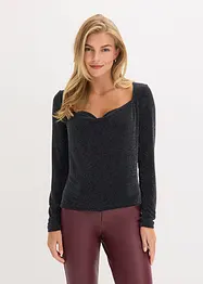 Top mit Wasserfallausschnitt, bonprix