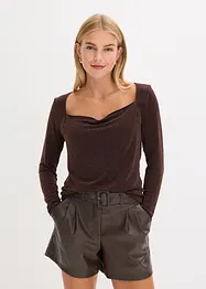 Top mit Wasserfallausschnitt, bonprix