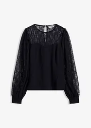 Langarmshirt mit Spitze, bonprix