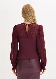 Langarmshirt mit Spitze, bonprix