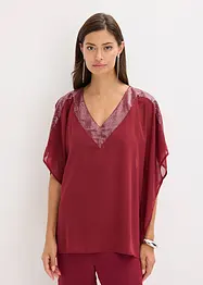 Oversize-Bluse mit Pailletten-Einsatz, bonprix