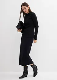 T-shirt manches longues en matière côtelée, bonprix