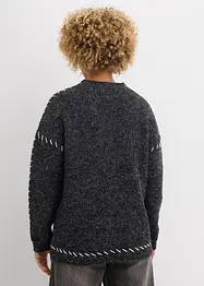 Pull long en maille duveteuse, bonprix