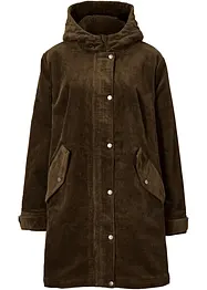 Warmer Cord-Parka mit Teddy-Futter in der Kapuze, in A-Linie, bonprix