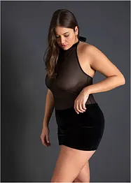 Robe dos nu avec velours, bonprix