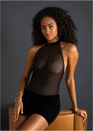 Robe dos nu avec velours, bonprix