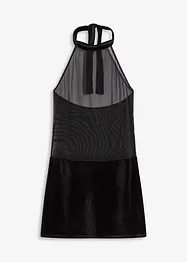 Neckholderkleid mit Samt, bonprix