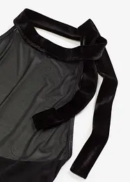 Neckholderkleid mit Samt, bonprix