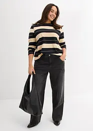 Wide-Leg Jeans Mid Waist, bonprix