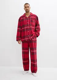 Herren Flanell Pyjama aus weicher Baumwolle mit Geschenkbeutel, bonprix