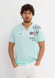 T-shirt col tunisien 100% coton, bonprix