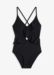 Badeanzug mit Cut-Out und Volants, bonprix