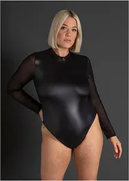 Body-string wet look ouvert, bonprix