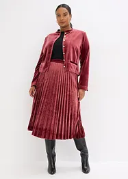 Plissée-Rock aus softem Samt, bonprix