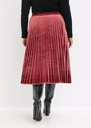 Plissée-Rock aus softem Samt, bonprix