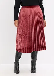 Plissée-Rock aus softem Samt, bonprix