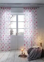 Voilage à imprimé cœur (1 pce), bonprix