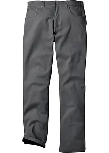 Pantalon droit stretch à doublure thermique, Regular Fit, bonprix