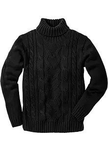 Rollkragenpullover mit Zopfmuster, bonprix