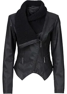 Lederimitat-Jacke mit Schalkragen, BODYFLIRT