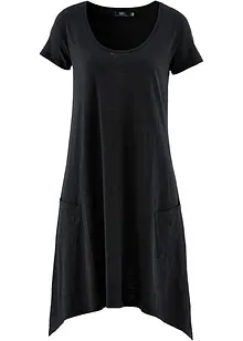 Kurzes Baumwoll-Shirtkleid aus Flammgarn, bonprix