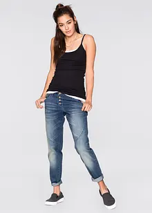 Spaghettiträger-Top aus reiner Baumwolle, 2er Pack, bonprix